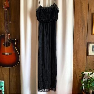 Vintage full length black nightgown: Flair Lingerie by Dianne Kees